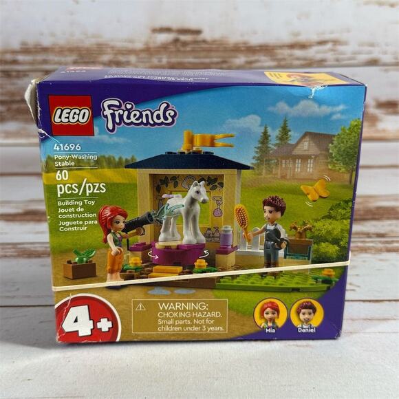 LEGO Friends Pony-Washing Stable Set 41696 - 60 Pieces, Ages 4+ - Picture 1 of 4